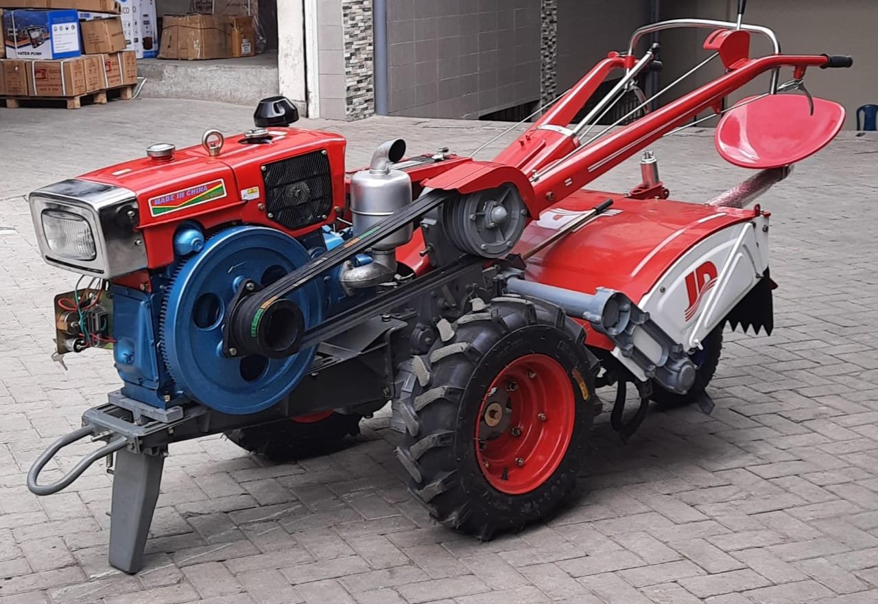 JD16L JIADI Walking *DIESEL Tractor π 16HP with IMPLEMENTS (DISC PLOUGHS,ARROW PLOUGHS,ROTAVATORS AND IRON WHEELS)