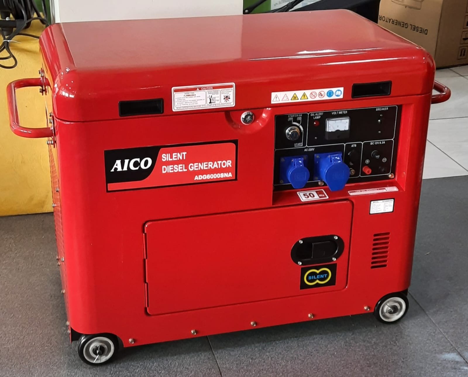 ADG6000SNA Aico Japan Diesel Generator CLOSED TYPE Rated output 7.5kva WITH ATS SINGLE PHASE