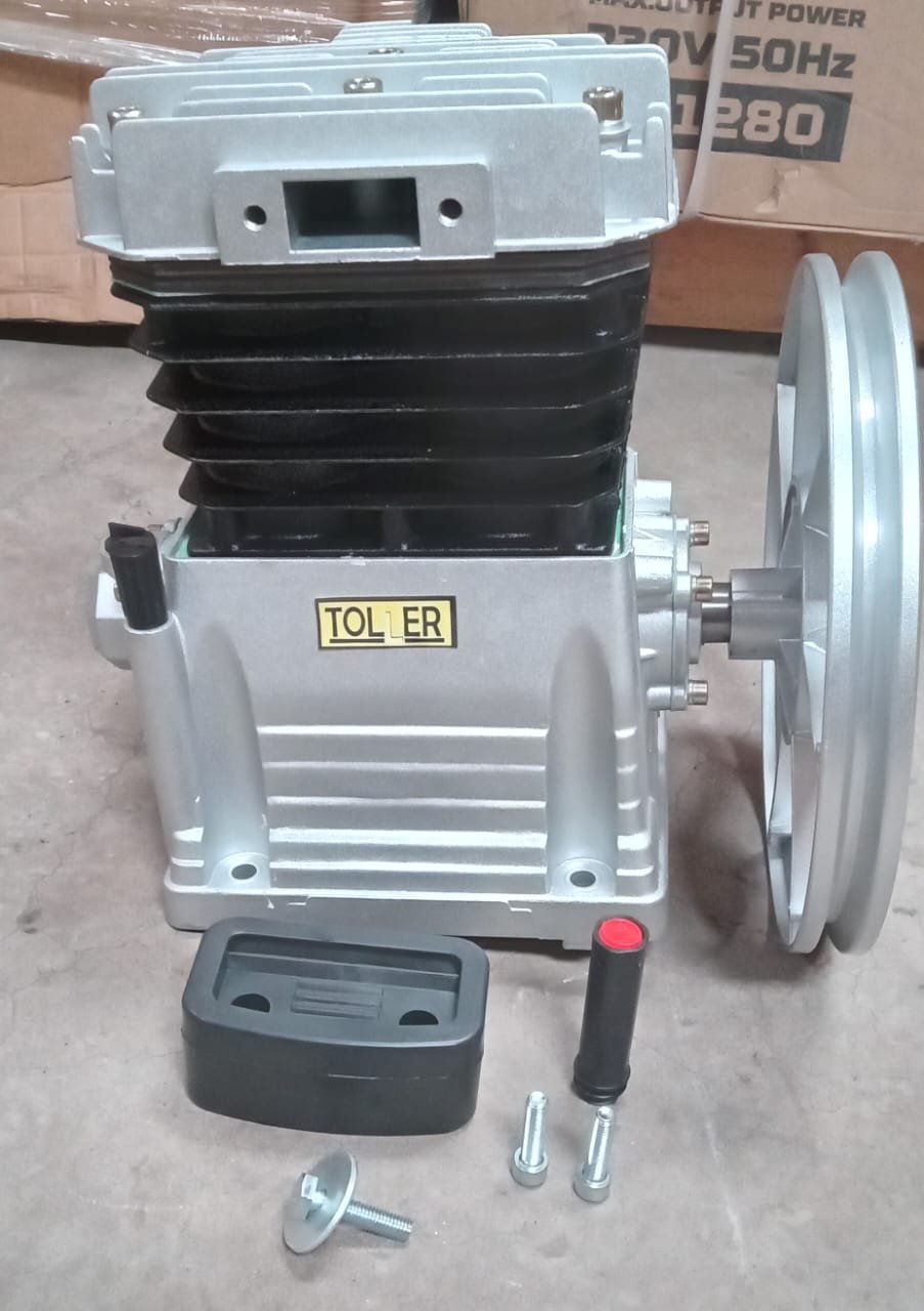 Aluminum compressor head pump 2piston 65mm