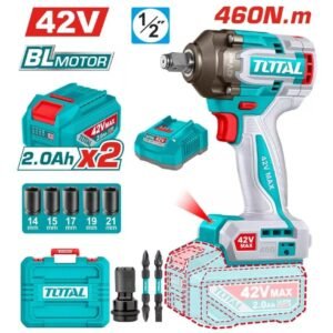 Cordless ½inch brushless impact wrench 42v TIWLI42462 With 2pc 2AH Battery and charger
