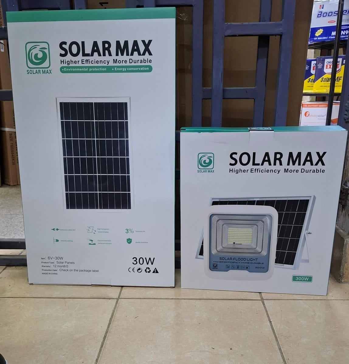 Dc solar Floodlight 300watts with 30w panel