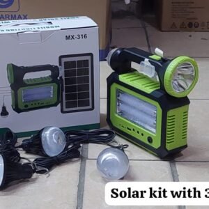 Dc solar power kit with 3bulbs