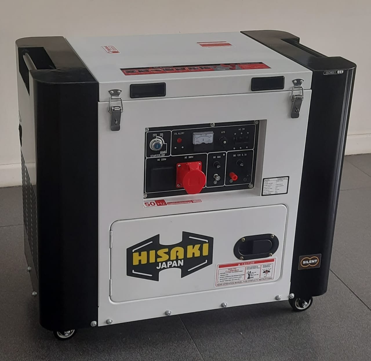 HK8000SNA-3 Hisaki Japan Diesel Generator Aircooled Rated output 10kva WITH ATS SINGLE and THREE PHASE