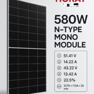 Horay 580watts solar module N type monocrystalline 36v