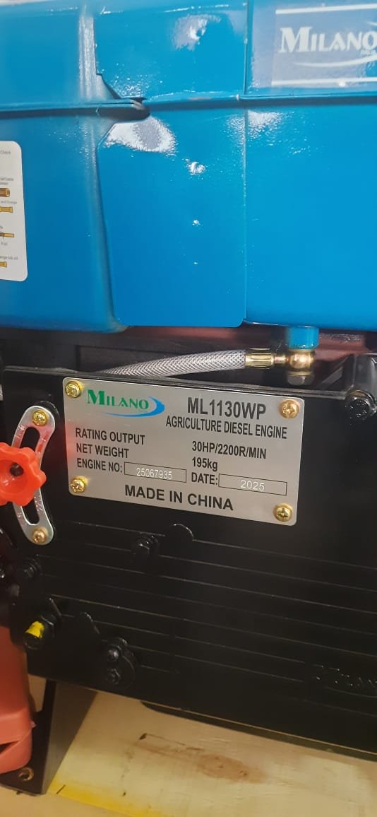 Milano Italia Agricultural Diesel Engine Watercooled ML1130WP 30HP - Image 2