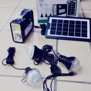 Solar system kit with charger and bulbs