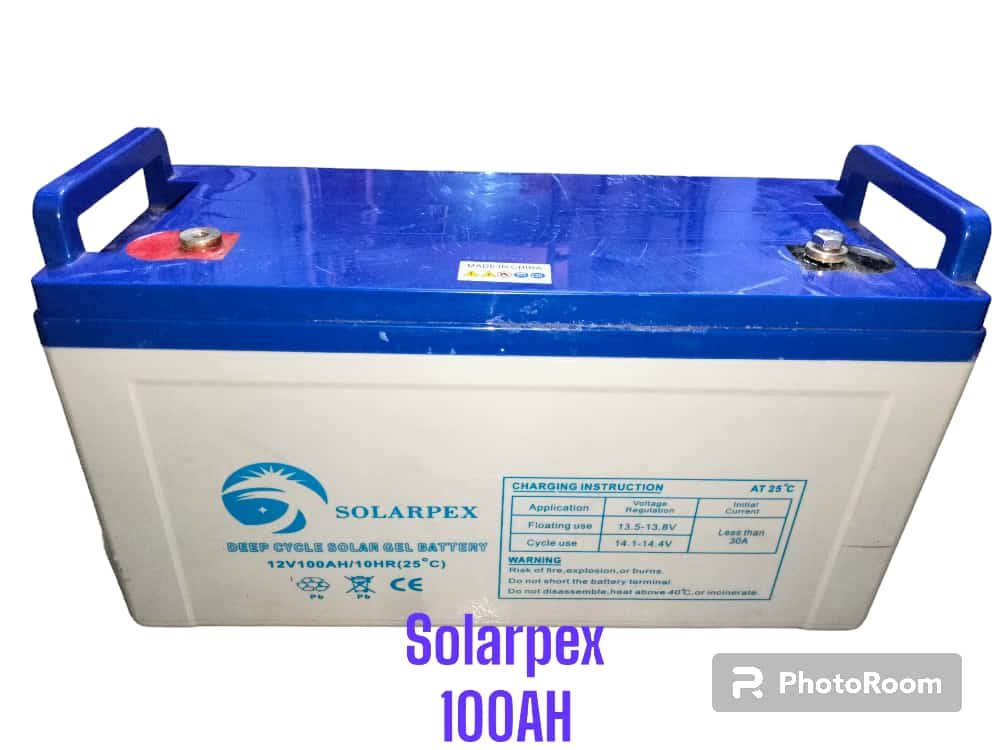 Solarpex deep cycle solar gel battery 100ah 12v