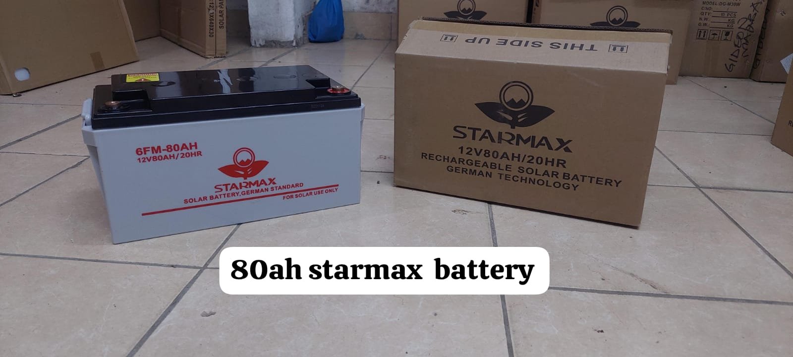 Starmax 12volts 80ah rechargeable solar battery