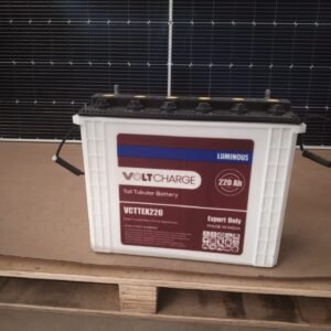 Luminous Tall Tubular Voltcharge Battery 220ah vcttex220