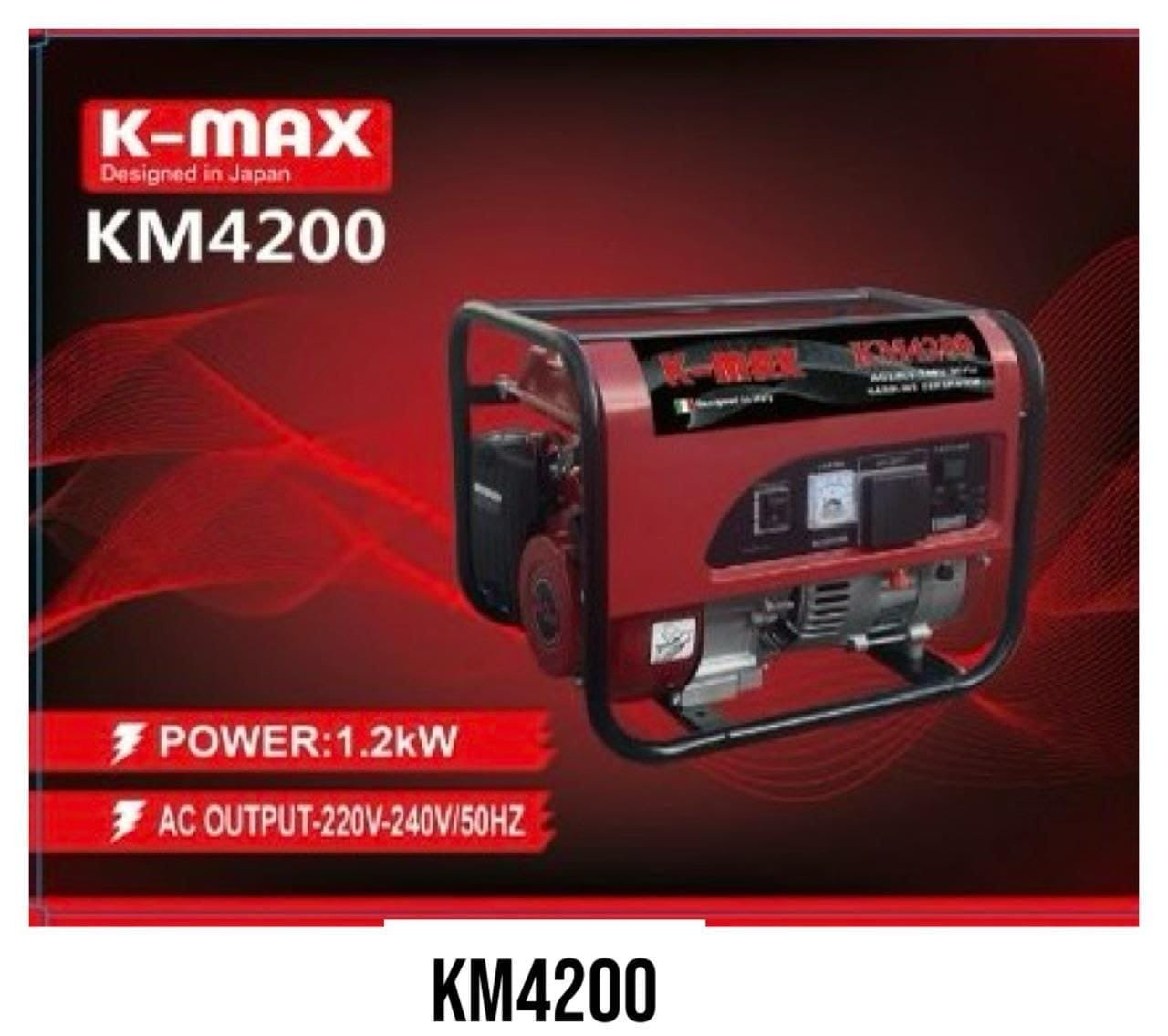Kmax km4200 petrol generator 1.2kva