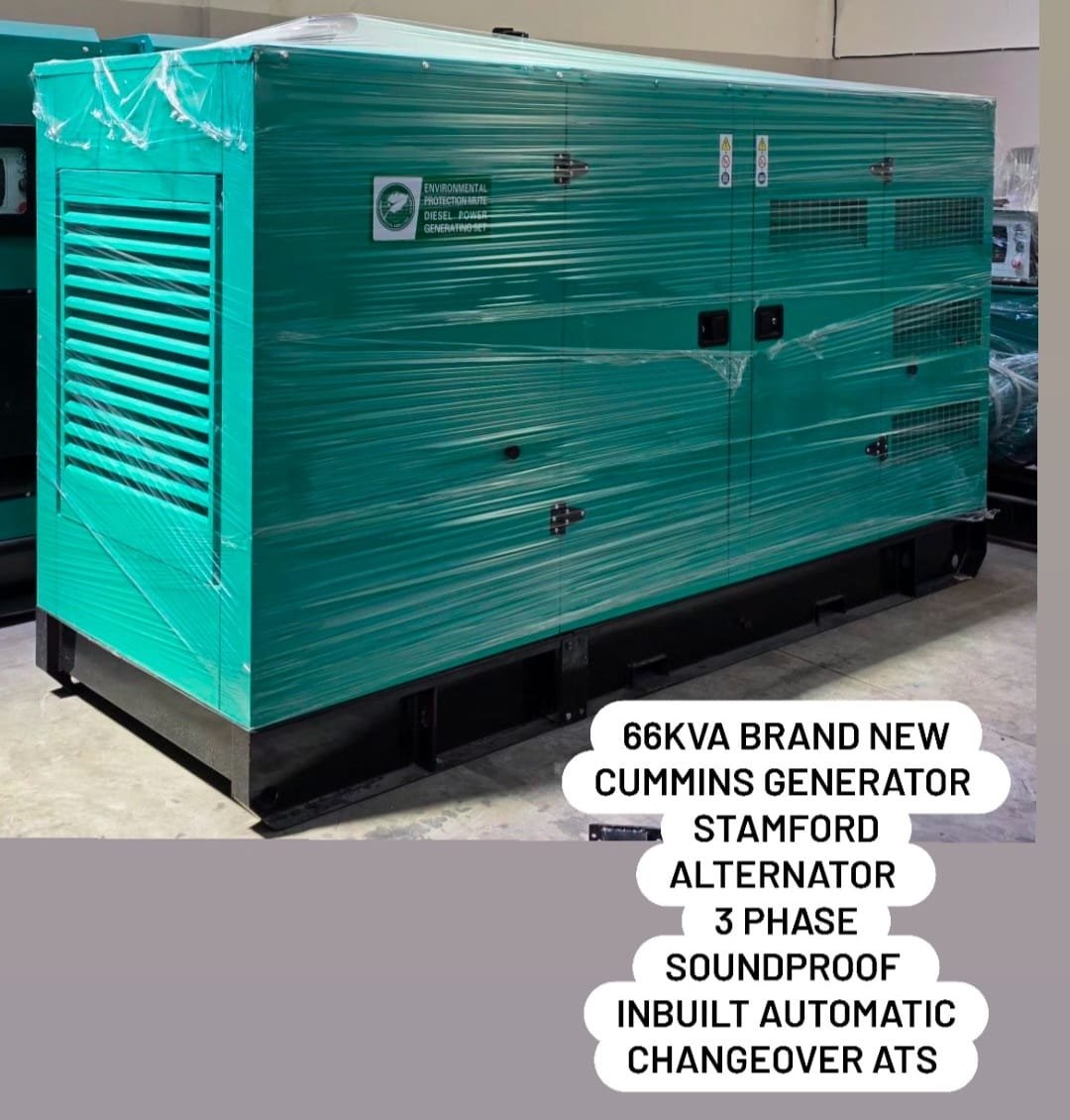 Cummins brand new 66kva 3phase Stamford diesel generator with inbuilt ATS
