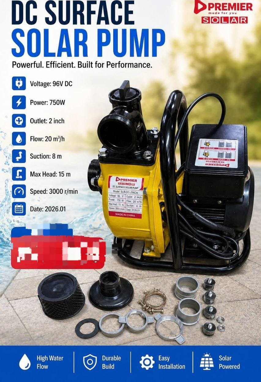2inch Dc surface solar water pump 750w 96v
