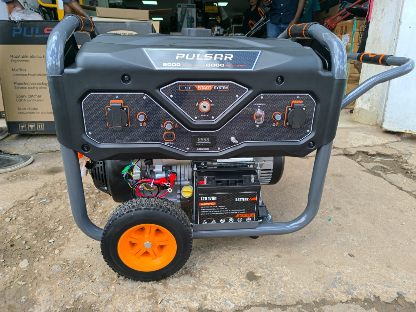 Gasoline generator LS6875EB PULSAR 7.5KVA Electric start with wheels and trolley
