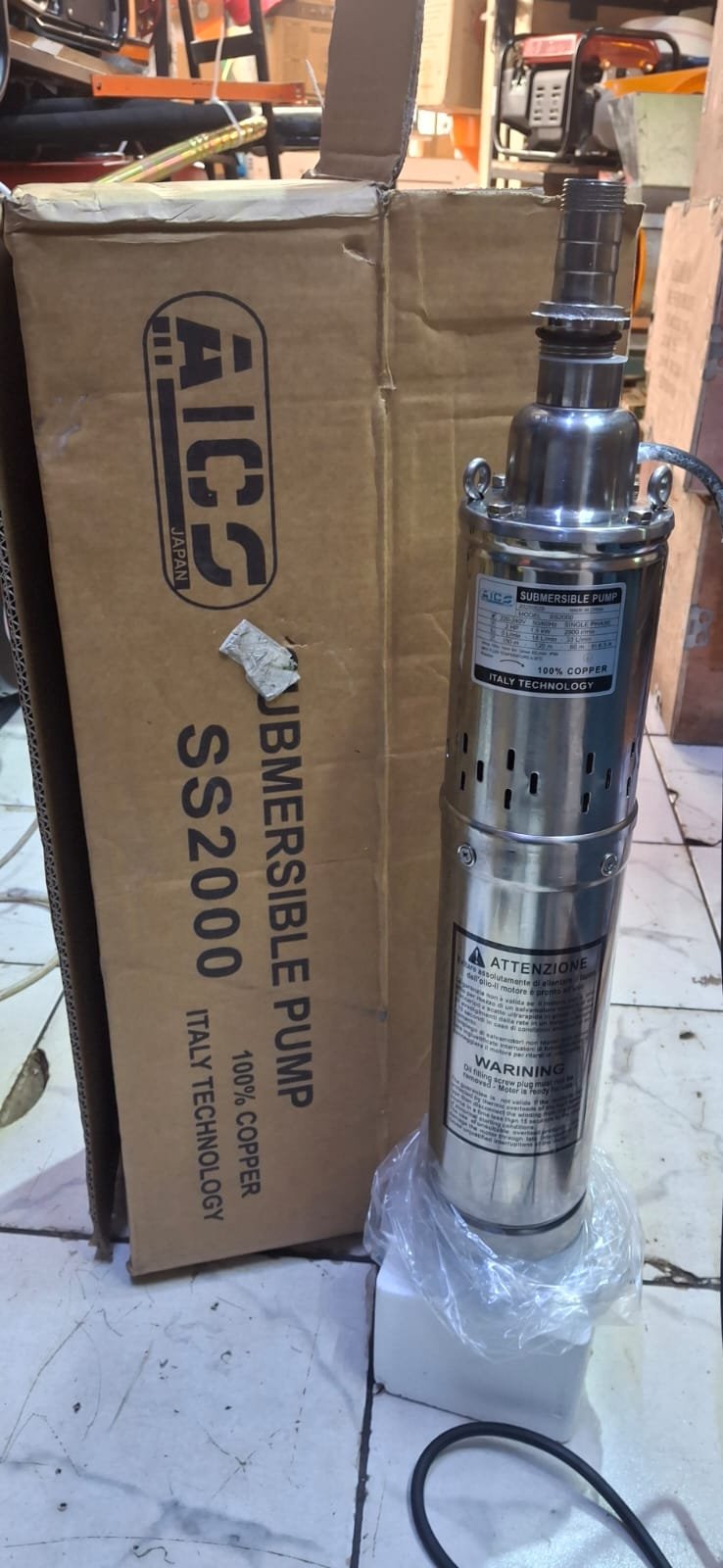 SS2000 Aico Japan Deep well Submersible pump 2HP Head 150M 1 inches outlet