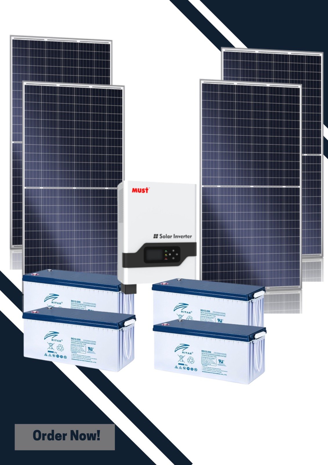 3,000watts solar backup complete package