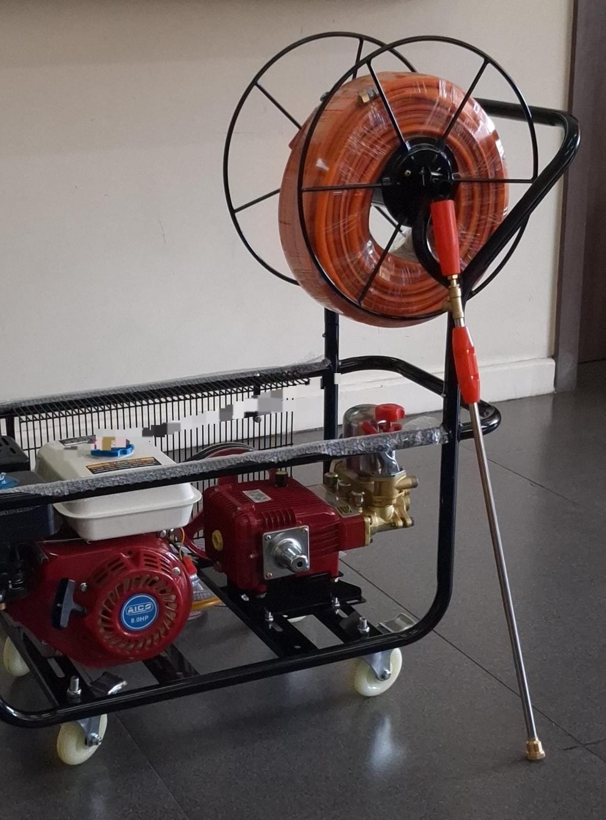 AC840PS Aico Japan Trolley Sprayer Petrol 8hp engine With HOSE REEL