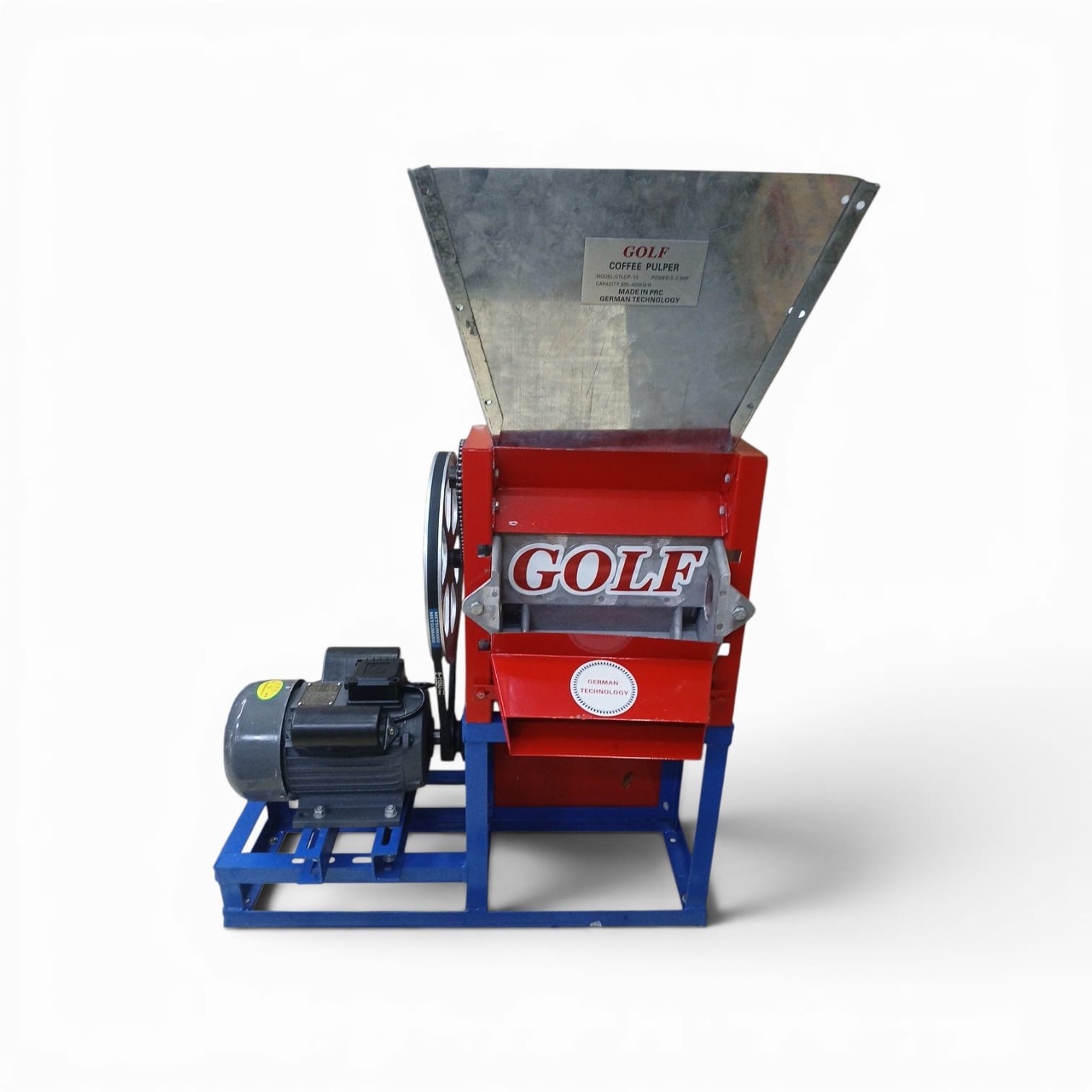 Golf coffee pulper with 2hp motor