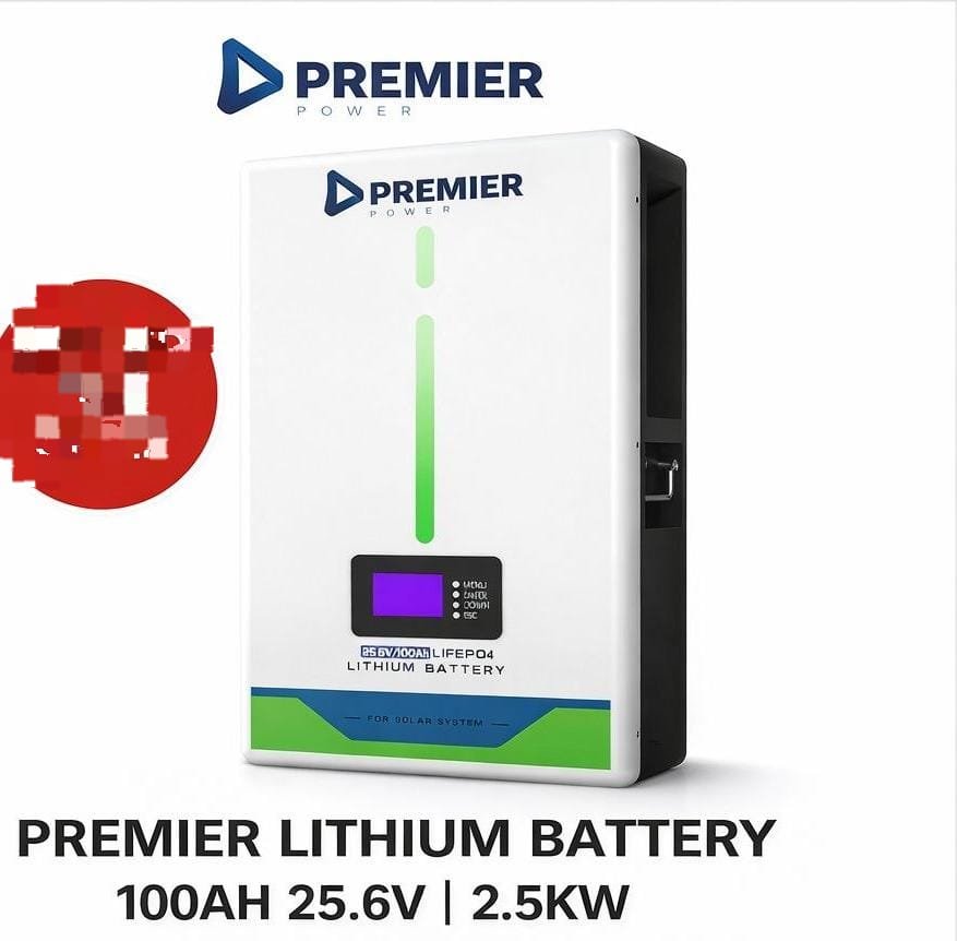 Premier lithium battery 2.5kw 25.6v