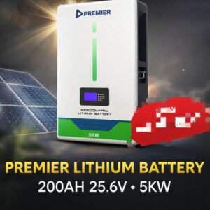 Premier lithium battery 5kw 200ah 25.6v