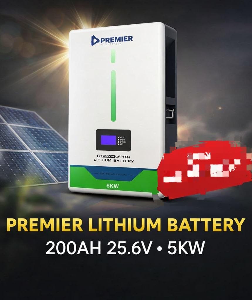Premier lithium battery 5kw 200ah 25.6v
