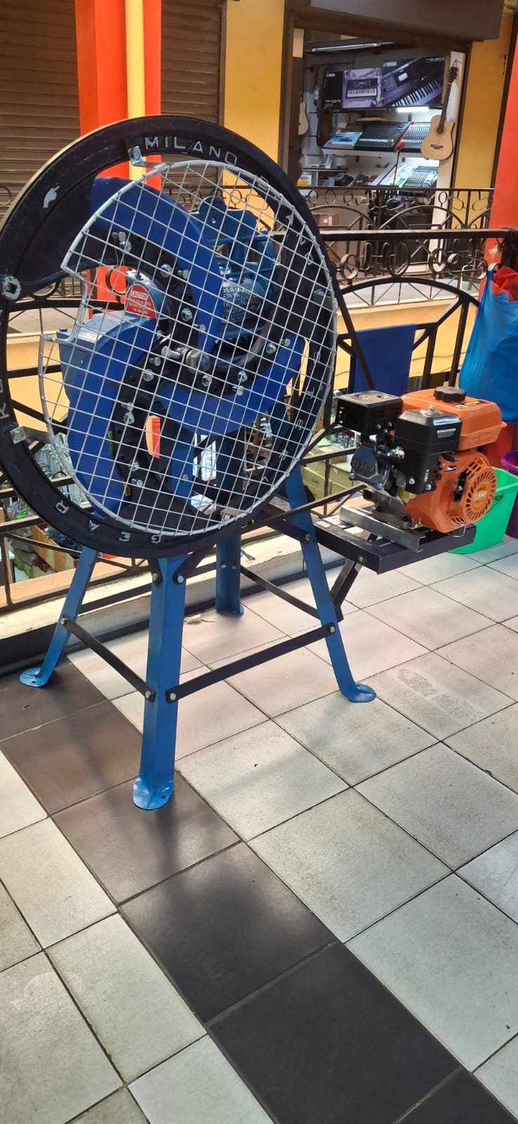 3blade animal Feed chaff cutter machine with 7.5hp petrol engine