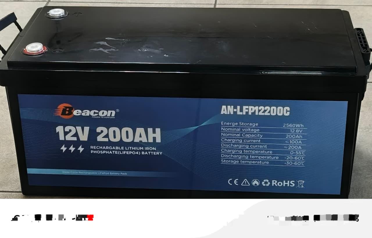 Beacon rechargeable lithium iron phosphate battery 200ah 12.8v LiFEPO4