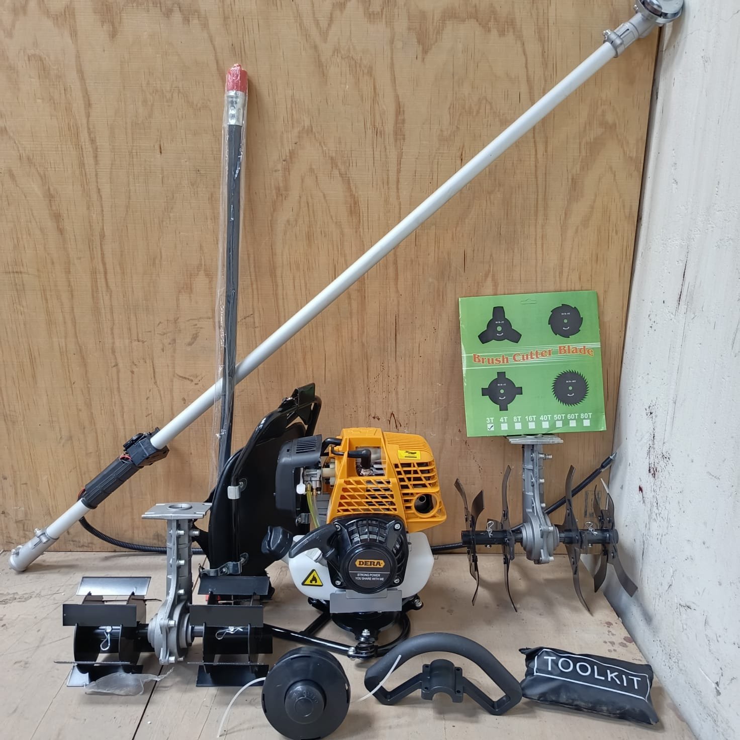 Dera tiller and weeder 4 in 1 brush cutter