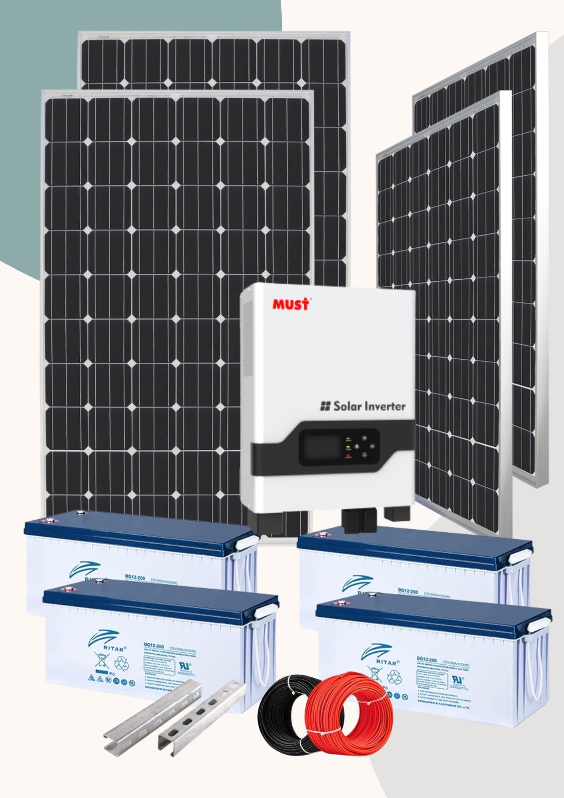 2kva backup solar complete package
