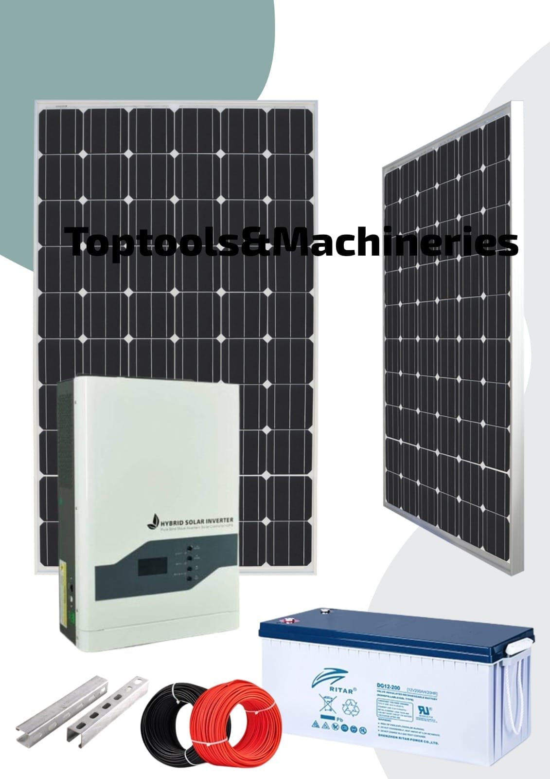 200watts solar backup system kit hybrid