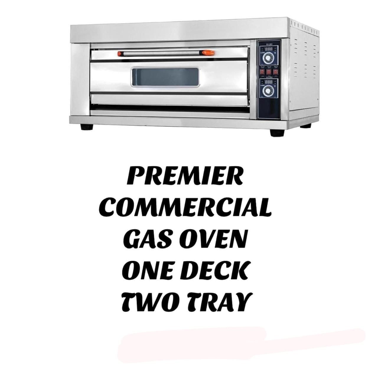 Premier commercial gas oven one deck two tray