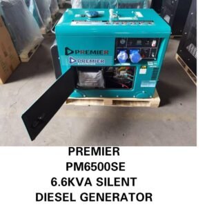 Pm6500se premier silent diesel generator 6.6kva
