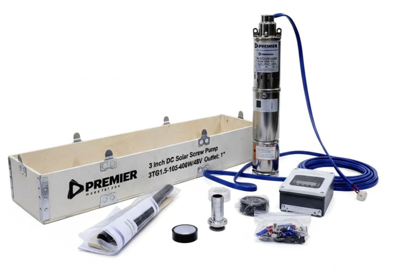 Premier dc solar brushless 400w 105m 48v submersible pump