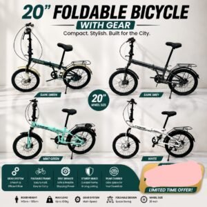 Size 20 foldable bicycle with gear