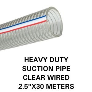 2.5inch 30mtrs suction pipe clear with wire