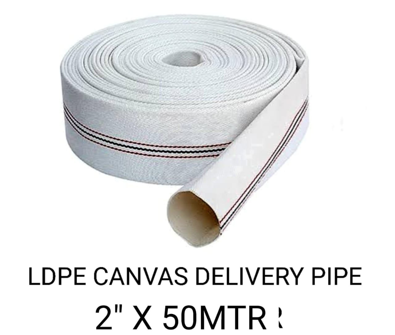 Ldpe canvas water delivery pipe 2inch 50mtrs