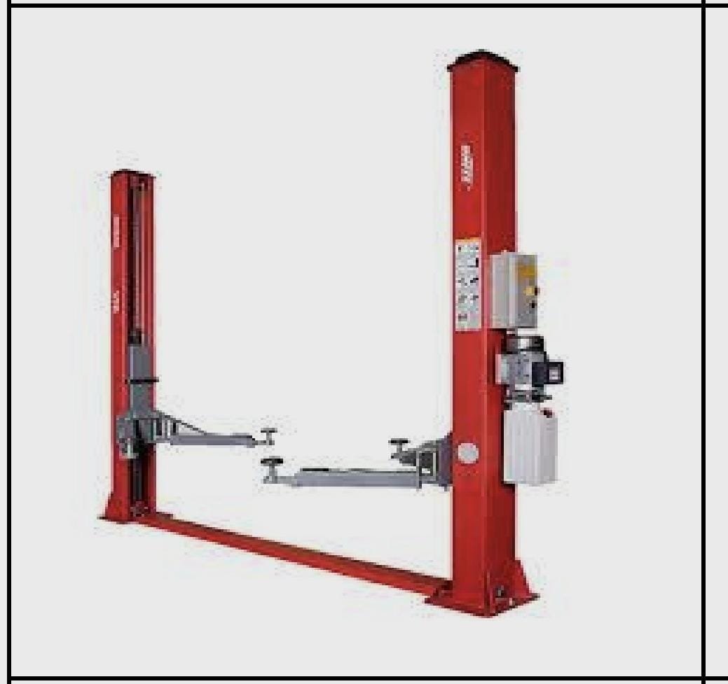 2 post car lift 4ton 1.87mtr