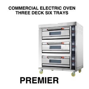 Premier commercial electric oven three deck six tray