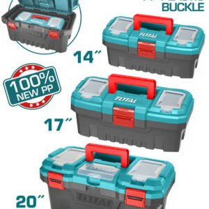 Total pp plastic buckle tool box 3pc set
