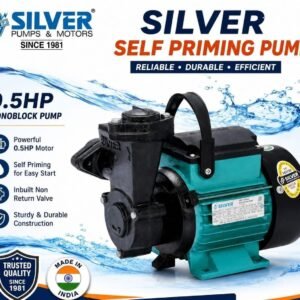 Silver self priming booster pump 0.5hp monoblock