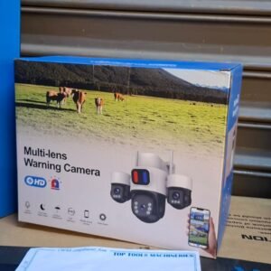 Solar smart cctv camera HD triple lens constant power