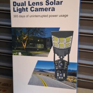 smart solar cctv camera HD dual lens with light