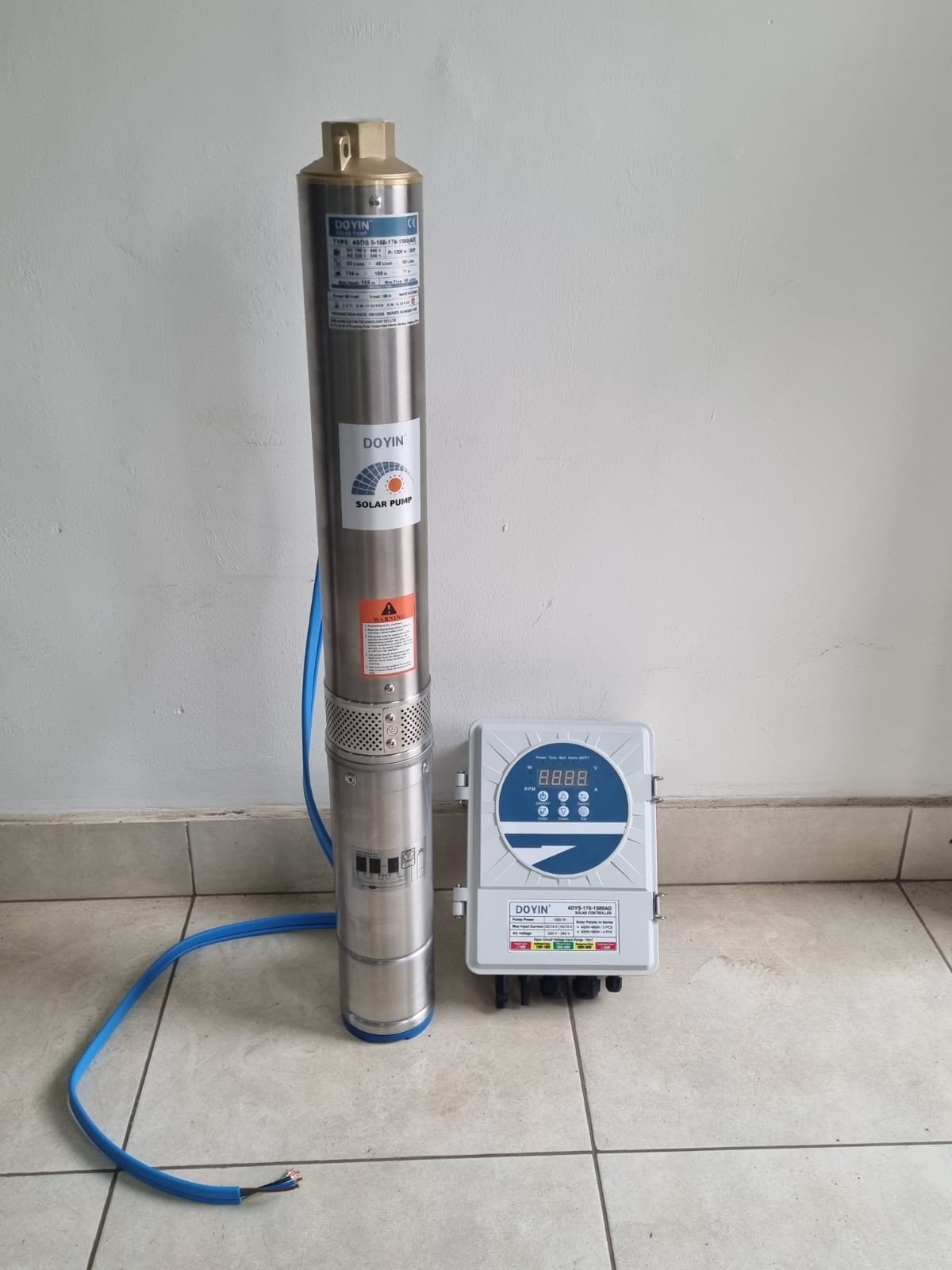 Doyin solar submersible pump 3hp 2200w 1.5inch hybrid
