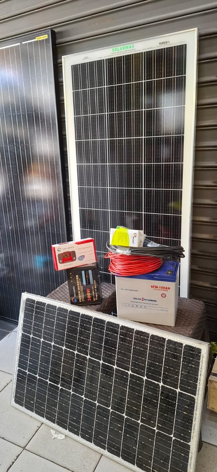 Complete 200watts Solar system package with 100ah battery