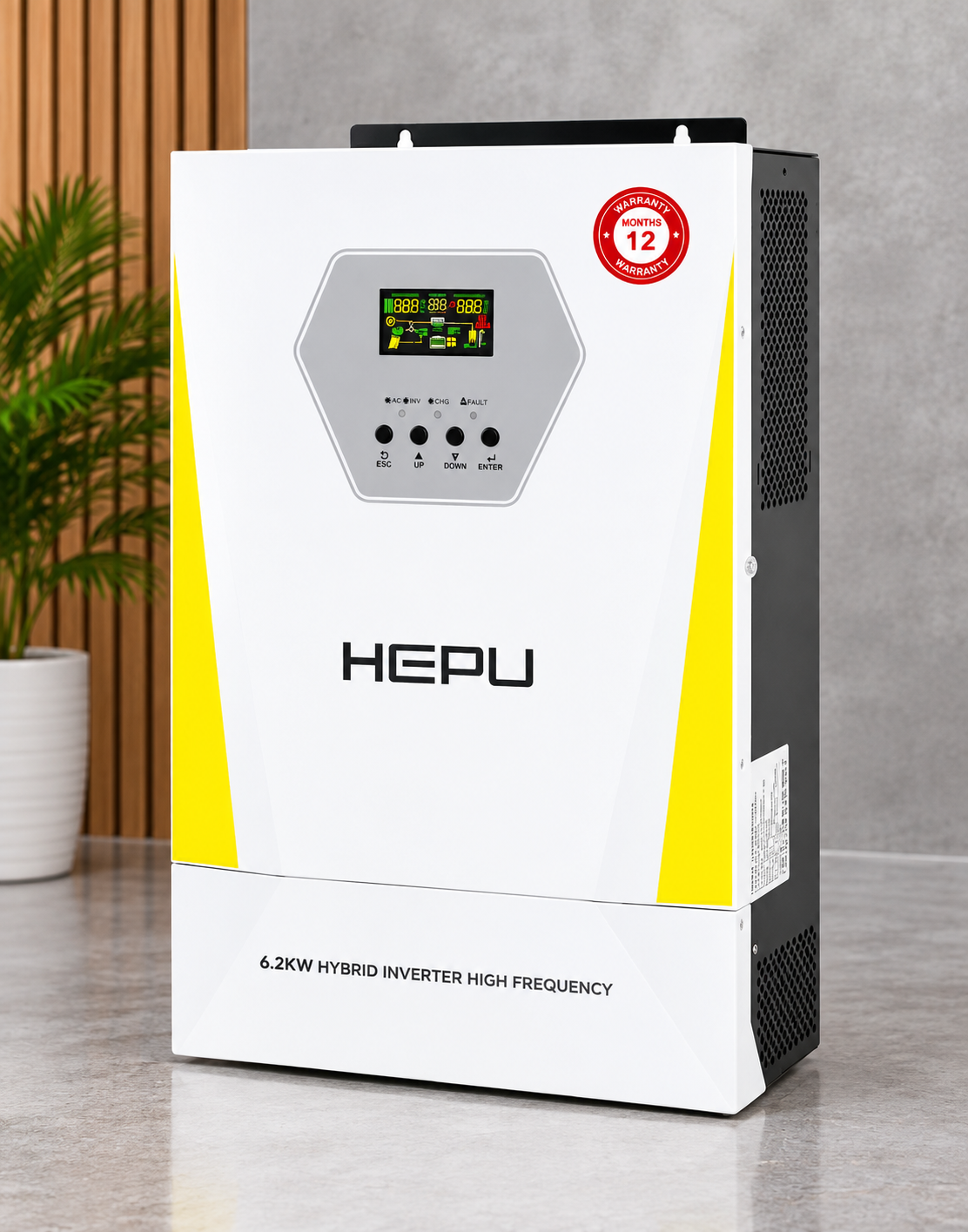 Hepu Solar 6.2kva hybrid inverter high frequency 48volts mppt 100a with lithium communication