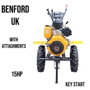 15hp keystart tiller tractor with all attachments benford