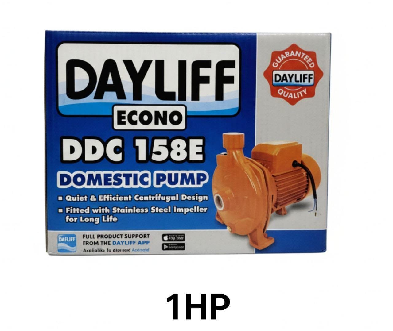 1hp dayliff econo ddc 158e centrifugal domestic pump