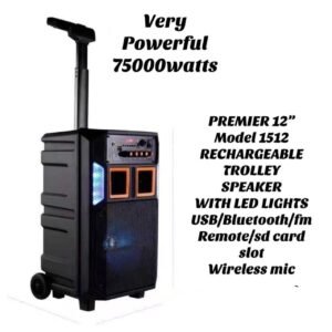 75000watts powerful rechargeable trolley speaker usb/Bluetooth/fm/sd