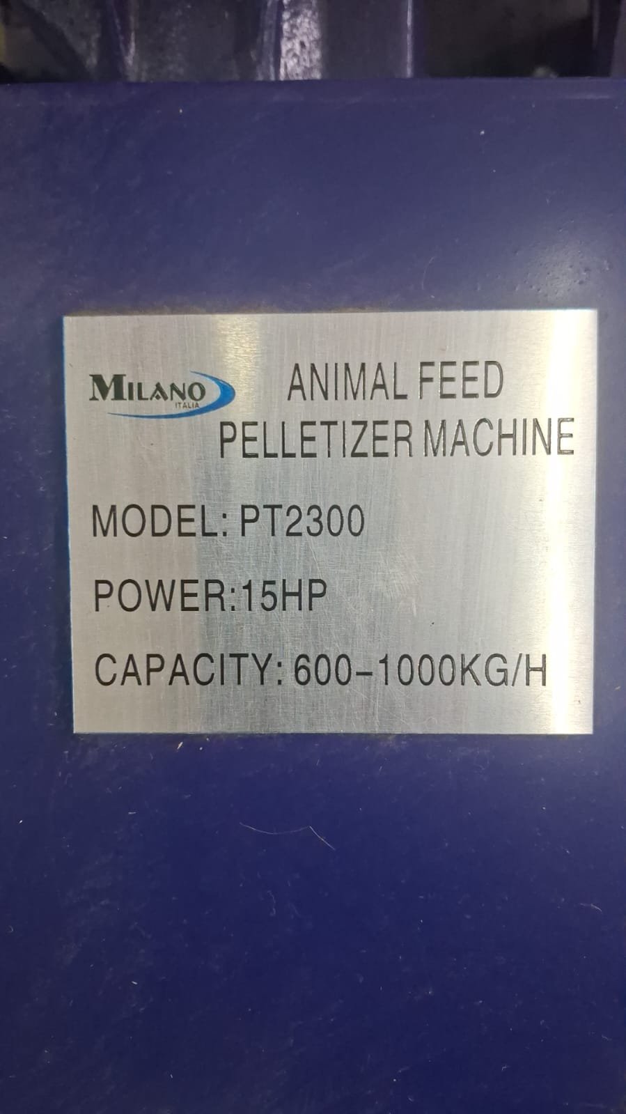 Milano Animal feed pelletizer machine 15hp pt2300 1000kg/hr - Image 2