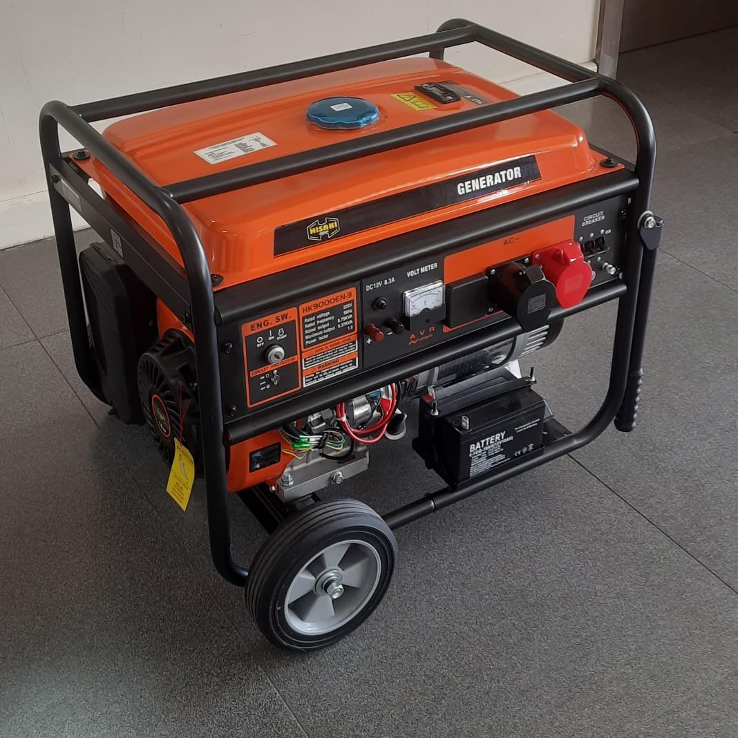 HK9000EN-3 Hisaki Japan Petrol generator 8.8kva THREE PHASE key start