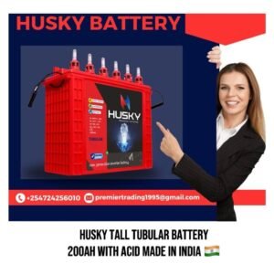 India Husky tall tubular battery 300ah with acid